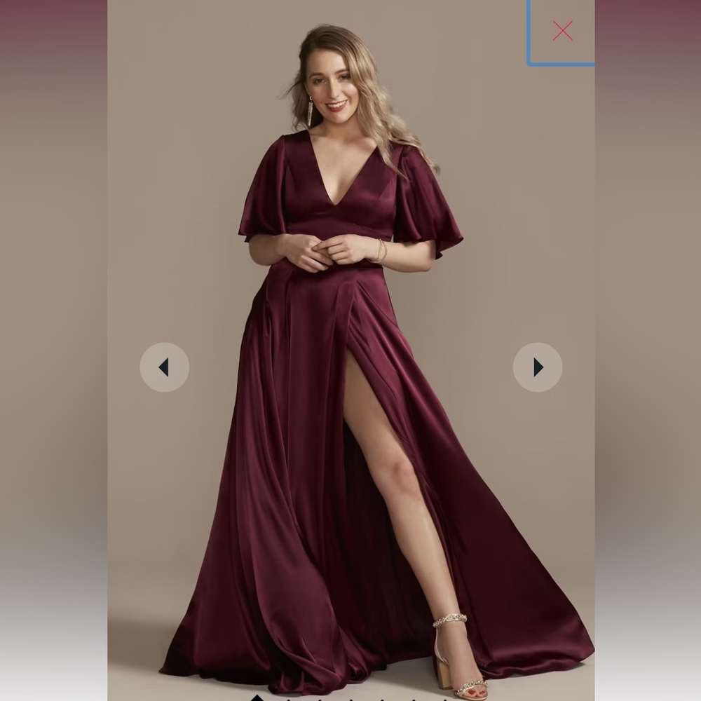 GALINA SIGNATURE a-line bridesmaids dress WINE COLOUR